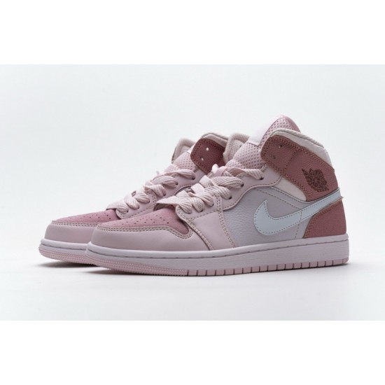 Women Air Jordan 1 Mid Digital Pink White