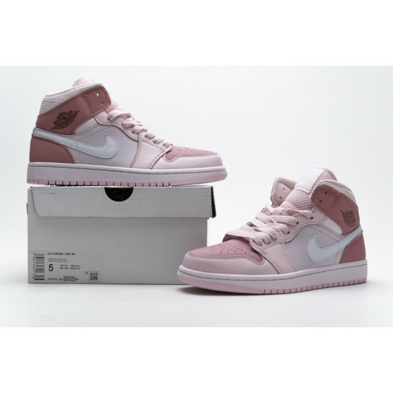 Women Air Jordan 1 Mid Digital Pink White