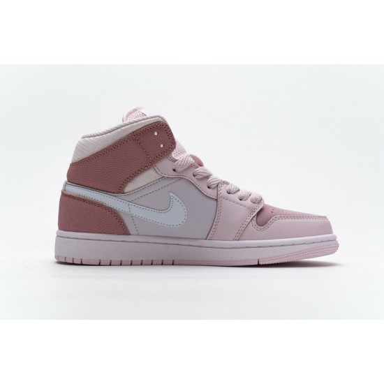 Women Air Jordan 1 Mid Digital Pink White